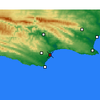 Nearby Forecast Locations - Jeffreys Bay - Map