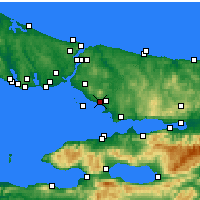 Nearby Forecast Locations - Pendik - Map