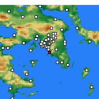 Nearby Forecast Locations - Glyfada - Mapa