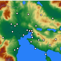Nearby Forecast Locations - Ampelokipoi - Map