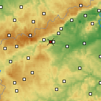 Nearby Forecast Locations - Kadaň - Map