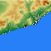 Nearby Forecast Locations - Sant Pere de Ribes - Map