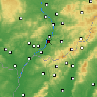 Nearby Forecast Locations - Uherské Hradiště - Map