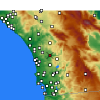 Nearby Forecast Locations - Escondido - Mapa