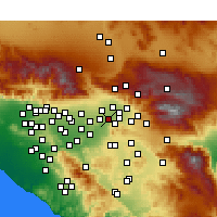 Nearby Forecast Locations - Grand Terrace - Mapa