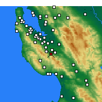 Nearby Forecast Locations - Los Gatos - Map