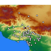 Nearby Forecast Locations - Newhall - Mapa
