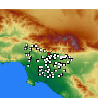 Nearby Forecast Locations - Sierra Madre - Mapa