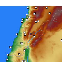 Nearby Forecast Locations - Qaraoun - Map