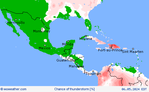 Probabilidad de tormenta Mapas de pronósticos