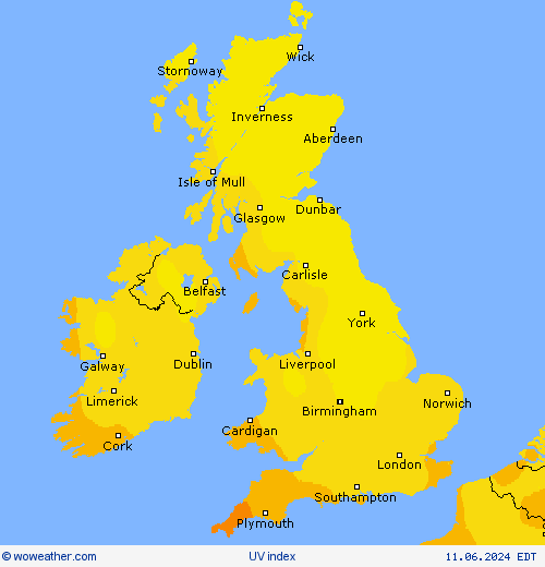 UV index Forecast maps