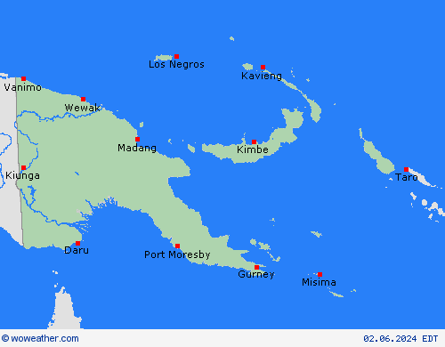  Papua New Guinea Oceania Mapas de pronósticos