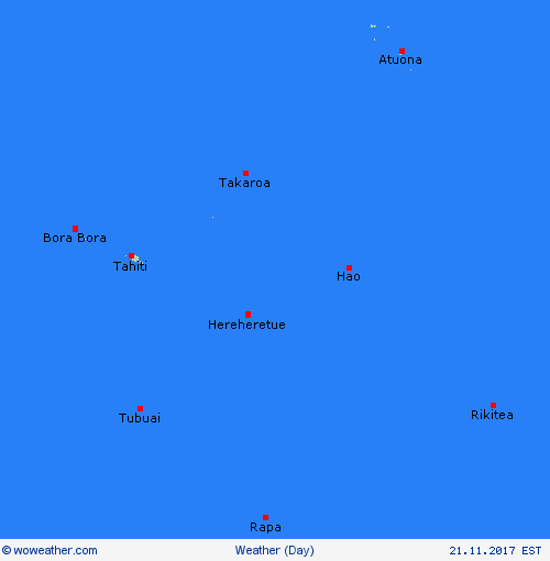 overview French Polynesia Oceania Forecast maps