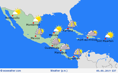 overview  Central America Forecast maps