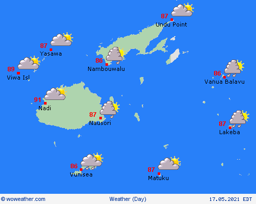 overview Fiji Oceania Forecast maps