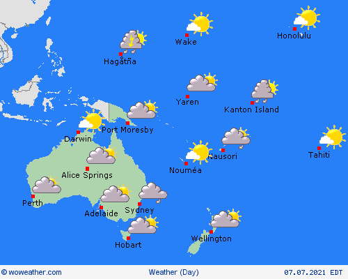 overview  Oceania Forecast maps