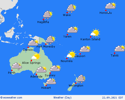 overview  Oceania Forecast maps