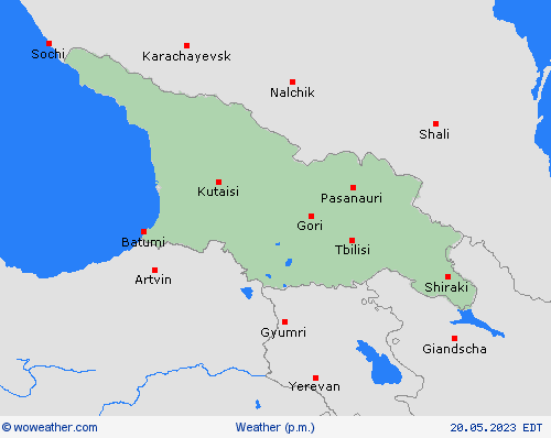 overview Georgia Asia Forecast maps