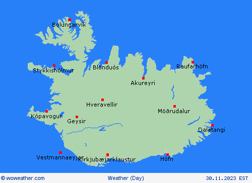 overview Iceland Europe Forecast maps