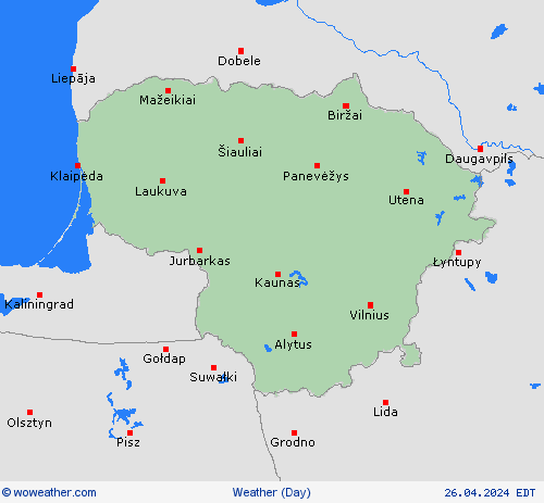 overview Lithuania Europe Forecast maps