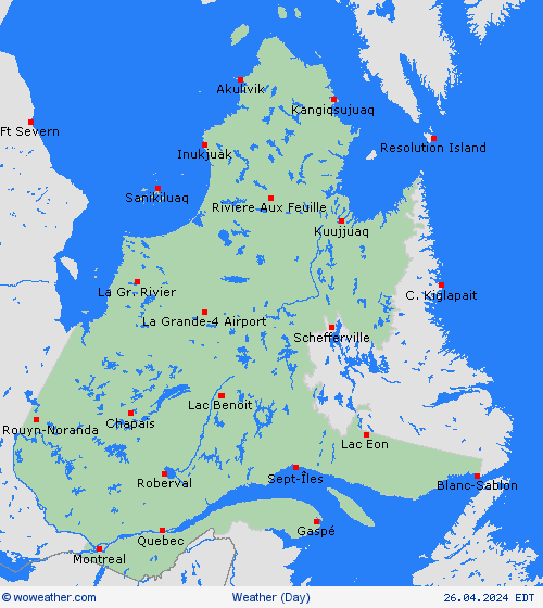 overview Quebec North America Forecast maps