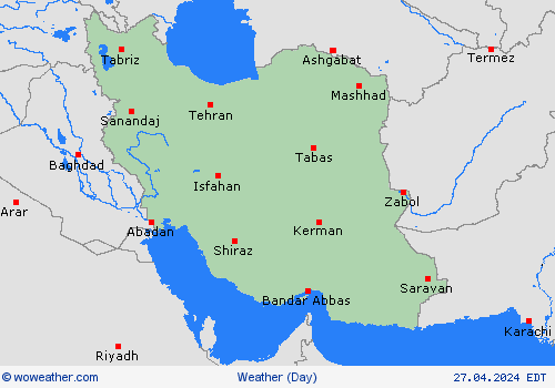 visión general Iran Asia Mapas de pronósticos