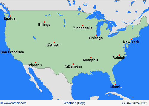 visión general  North America Mapas de pronósticos