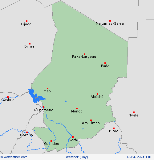 visión general Chad Africa Mapas de pronósticos