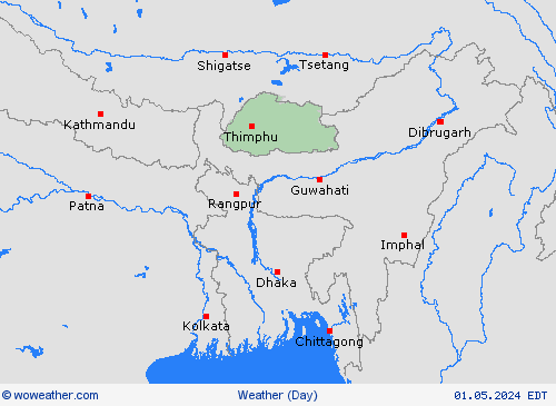 overview Bhutan Asia Forecast maps