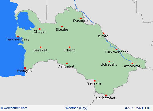 overview Turkmenistan Asia Forecast maps