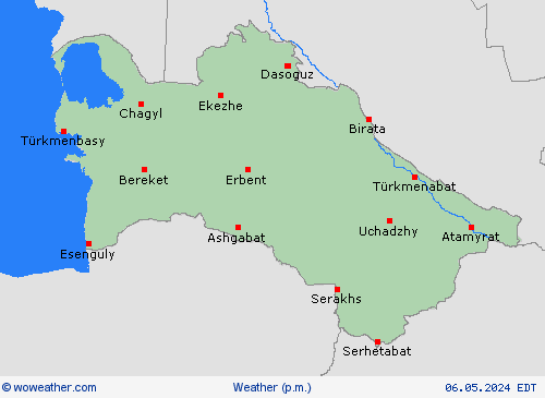 overview Turkmenistan Asia Forecast maps