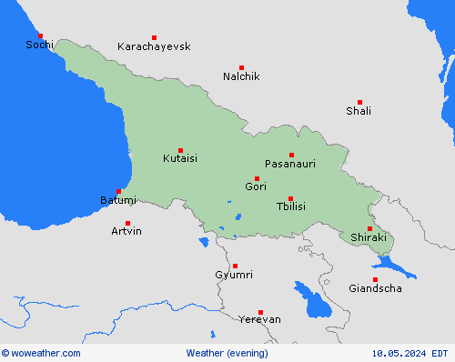 overview Georgia Asia Forecast maps