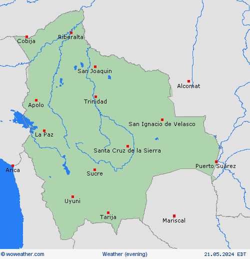 overview Bolivia South America Forecast maps