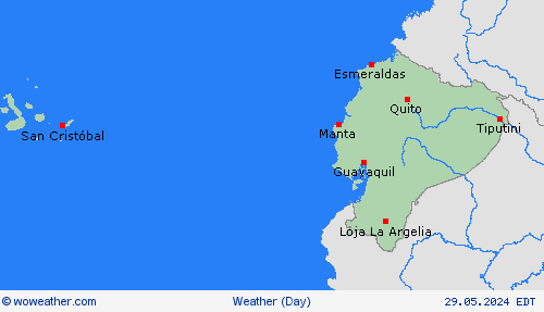 overview Ecuador South America Forecast maps