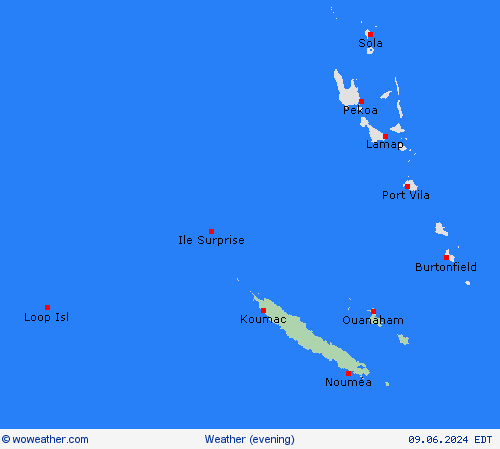 overview New Caledonia Oceania Forecast maps