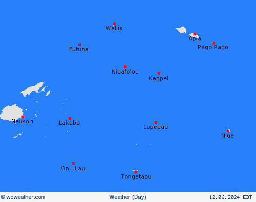 overview American Samoa Oceania Forecast maps