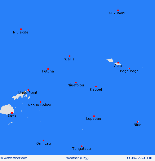 overview Futuna and Wallis Oceania Forecast maps