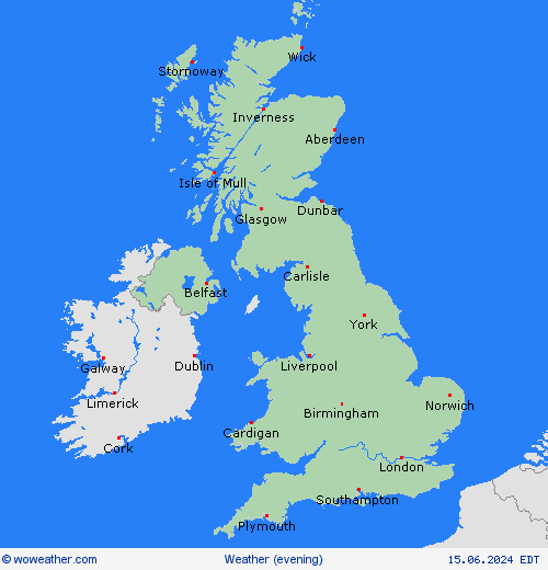 visión general UK Europe Mapas de pronósticos