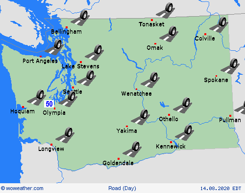 road conditions  USA Forecast maps