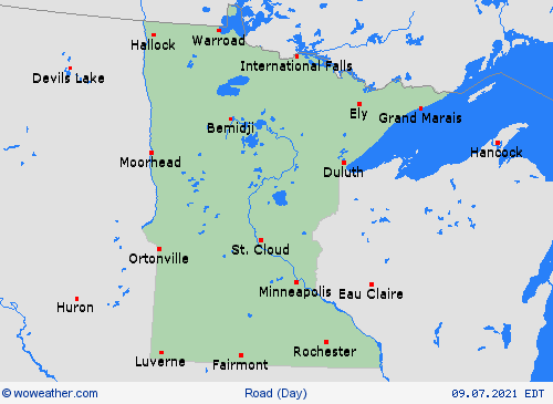 road conditions  USA Forecast maps