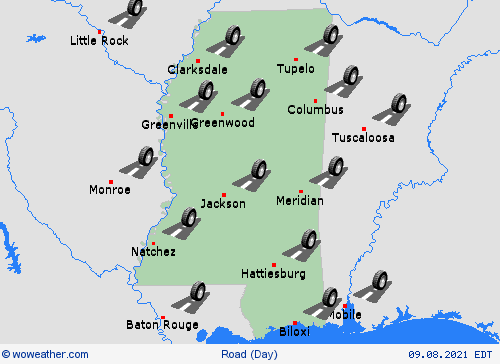 road conditions  USA Forecast maps