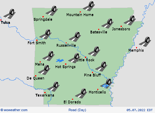 road conditions  USA Forecast maps