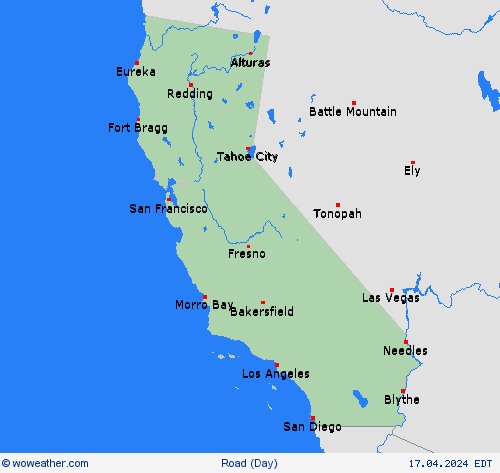 road conditions  USA Forecast maps