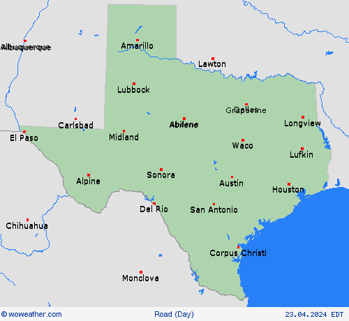 road conditions  North America Forecast maps