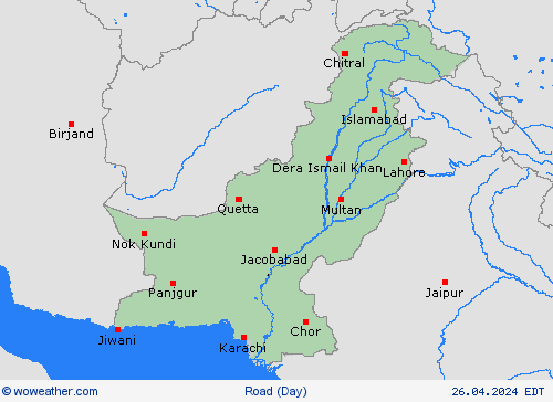 road conditions Pakistan Asia Forecast maps