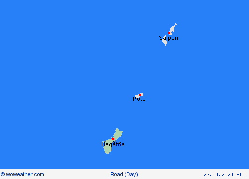 estado de la vía Guam Oceania Mapas de pronósticos