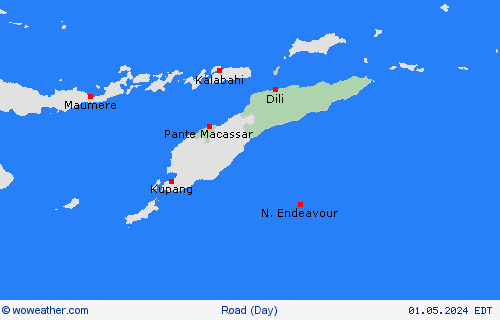 road conditions East Timor Asia Forecast maps