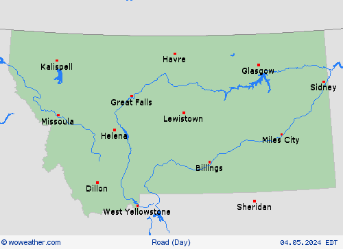 road conditions  USA Forecast maps