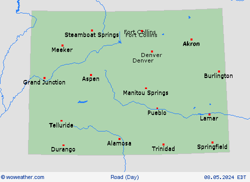 road conditions  USA Forecast maps