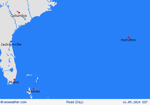 estado de la vía Bermuda Central America Mapas de pronósticos